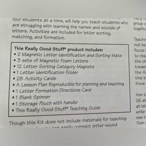 Really Good Stuff Magnetic Letter Sorting and ID Kit - Picture 14 of 14